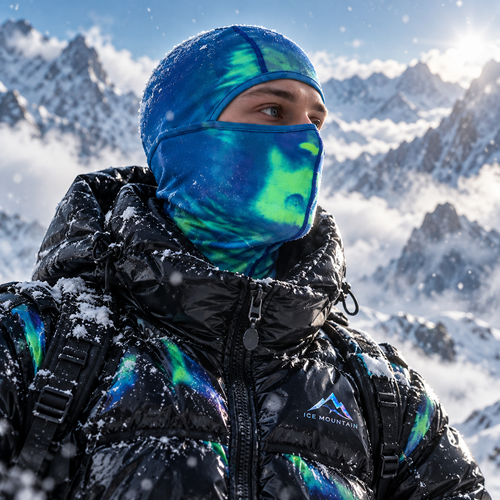 Cagoule Ice Mountain bleu ciel qui change de couleur