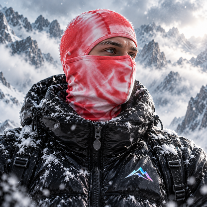Cagoule Ice Mountain rouge qui change de couleur